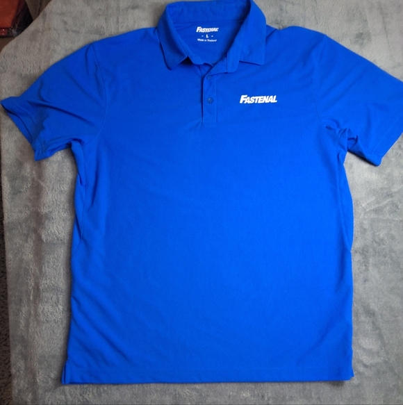 Mens Fastenal Large Blue Polo. Fastenal Company. Work. Industry